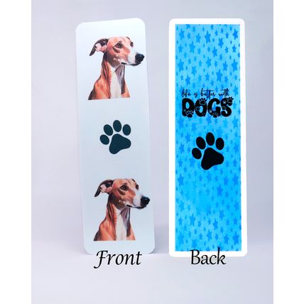 Greyhound Bookmark - Fully Laminated 300gsm Bookmark - Bookish Gift