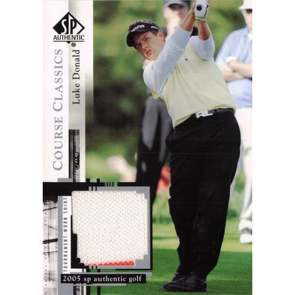 Luke Donald Course Classics 2005 Golf SP Upper Deck Worn Shirt Card