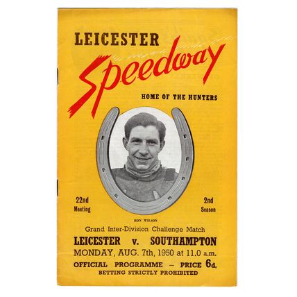 Leicester v Southampton 1950 speedway programme
