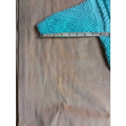 BRAND NEW Hand Knitted 22 in 56 cm Pale Green Cable and Moss Jumper