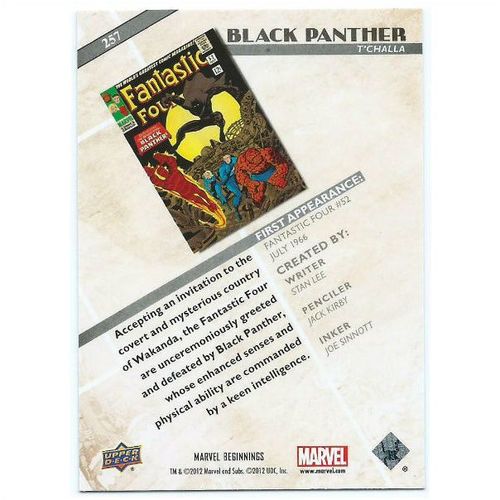 2012 Marvel Beginnings 2 - #257 - Black Panther