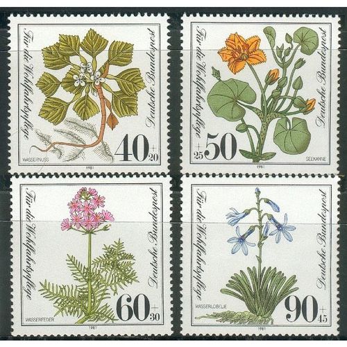 Germany 1981 - SG1972-75 - Humanitarian Relief Funds - Rare Wildflowers (unused)