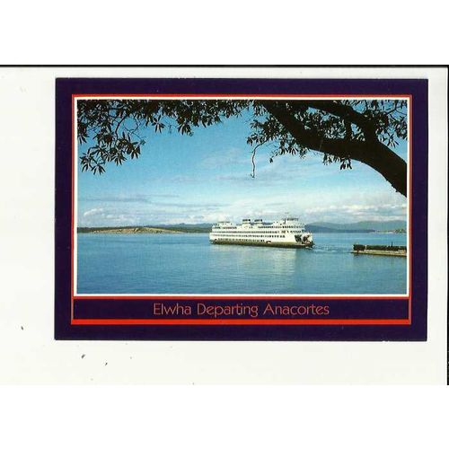 Washington State Ferries MV ELWHA Postcard by Smith-Western (CT-1847)