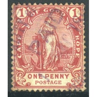 Cape Of Good Hope 1893 - SG59a - 1d red - Hope standing FU 2