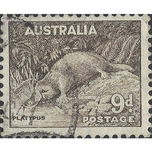 AUSTRALIA, MAMMAL, Platypus, black 1956, 9d, #8