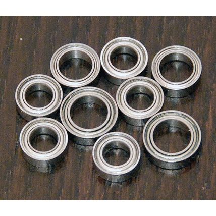 (9pcs) CORALLY SP10 / SR12M Metal Sealed Ball Bearing Set