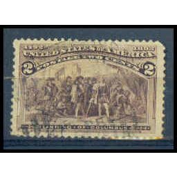 Used 231 2c Landing of Columbus Almost Very Fine M11194