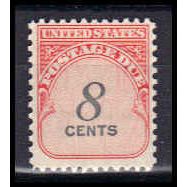 J96 8c Postage Due Just Clears MNH KA0703