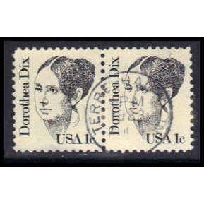 Used 1844 1c Dorothea Dix (2) Terre Haute, IN. E0440