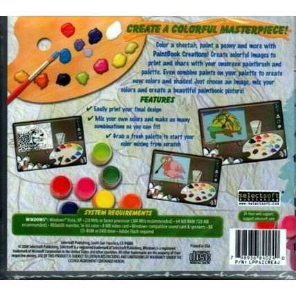 PaintBook Creations (All Ages) (PC-CD, 2008) for Windows - NEW in Jewel Case