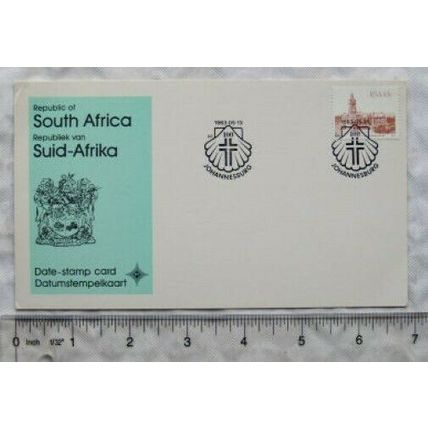 1983 Republic of South Africa date stamp card, 100 Johannesburg