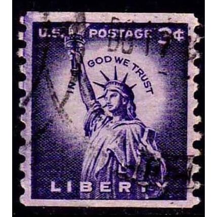 USA 1954 Liberty 3c Used Stamp cs