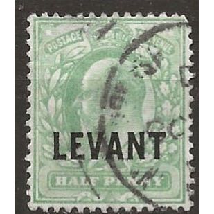 British Levant 1905 L11 1/2d Pale Yellowish-Green Good+ Used .
