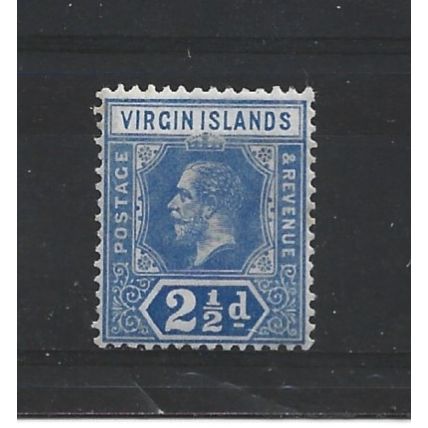 BritishVirginIslands.SG72 2 1/2d Bright Blue.Mounted Mint.Dec24