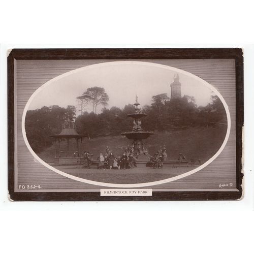 Kay Park Fountain Kilmarnock Postcard 1923 Ayrshire