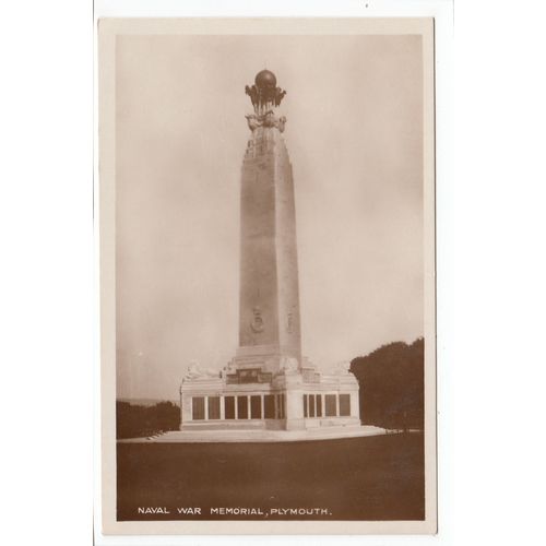 The Naval War Memorial Plymouth Devon RP Postcard 13