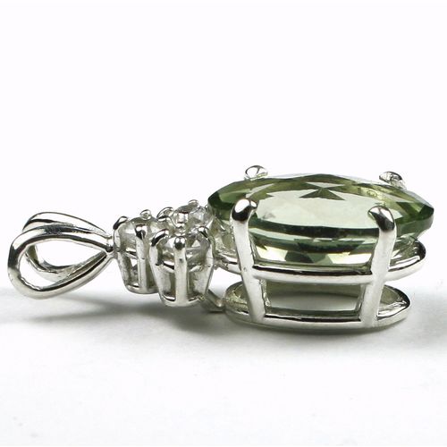 Green Amethyst (Prasiolite), 925 Sterling Silver Pendant, SP043