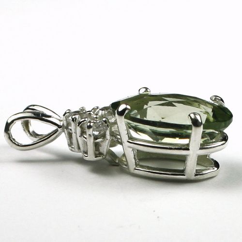 Green Amethyst (Prasiolite), 925 Sterling Silver Pendant, SP043