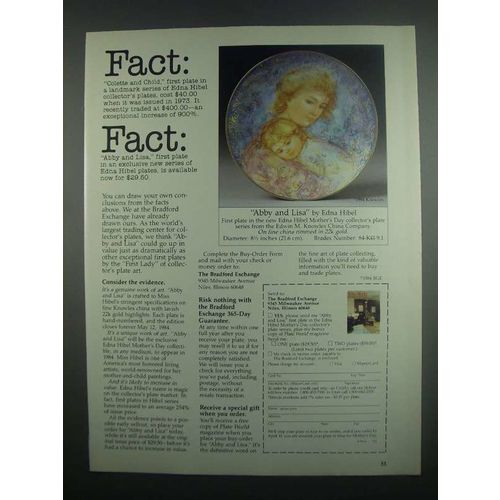 1984 Knowles China Ad - Abby and Lisa by Edna Hibel