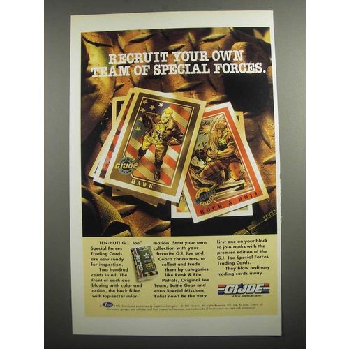 1991 Impel G.I. Joe Special Forces Trading Cards Ad - Recruit your own team
