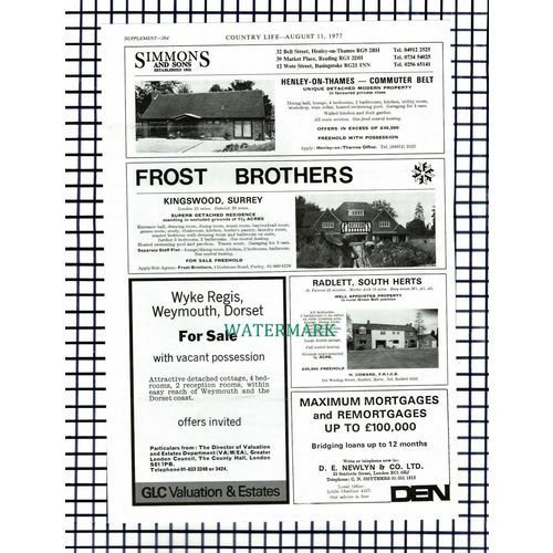 X1484) KIngswood Surrey Radlett Henley On Thames Sale Advert - 1977 Cutting
