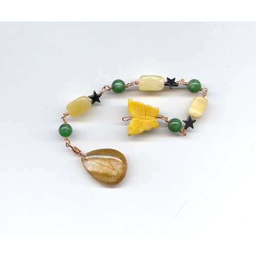 Chakracord Handmade Gemstone Pendulum Astral Travel Dowsing 8.5 Inches