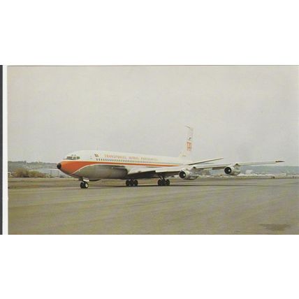 TAP Transportes Aereos Portuguse Boeing B707 382B Civil Aviation Postcard A18644