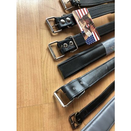 Mixed Variety Lot Black Leather Accordion Straps 9 Pieces LOT B !