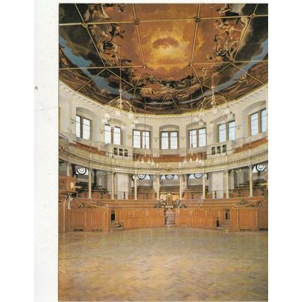 Oxford Sheldonian Theatre Interior Postcard unused VGC