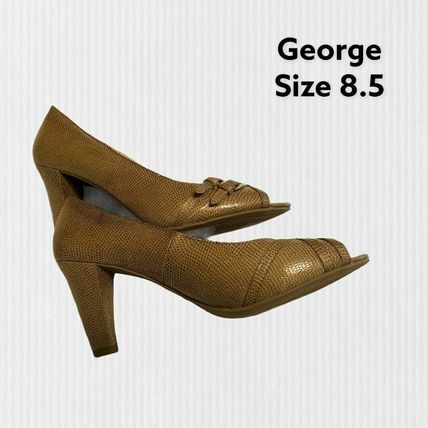 George Faux Snakeskin Heels