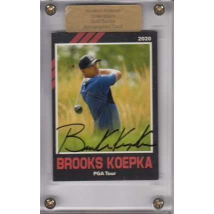 BROOKS KOEPKA 2020 ROOKIE AUTOGRAPHED PGA MAJOR CHAMPION PRO GOLFER