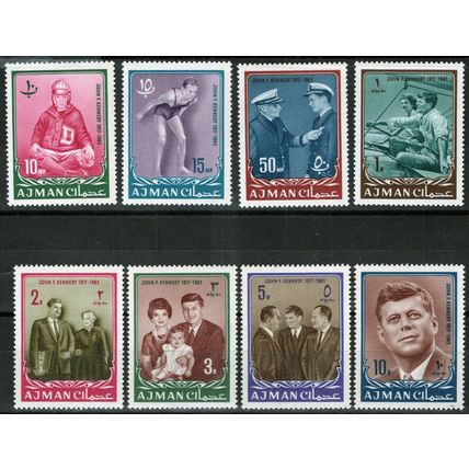 ZAYIX -Ajman 19A-26A MNH President John F. Kennedy Politician 081622S13M