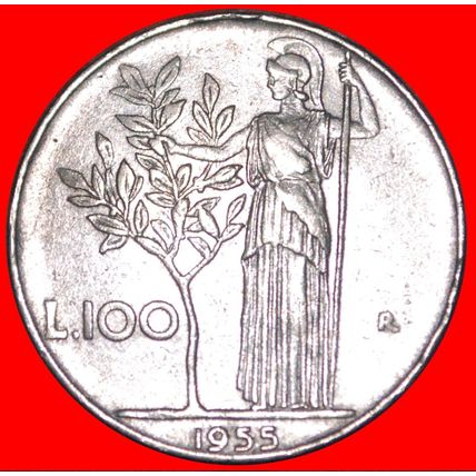 GODDESS MINERVA (1954-1989): ITALY ★ 100 LIRAS 1955R!★LOW START★NO RESERVE