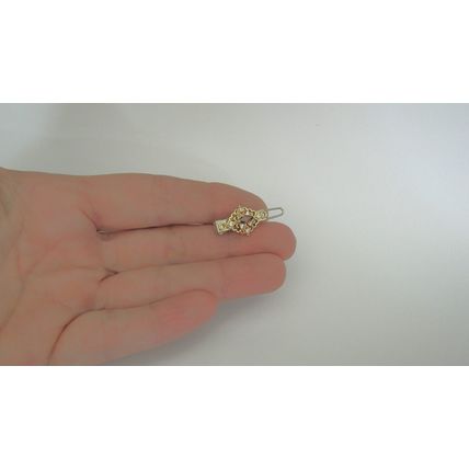 "Enhance Your Hair with Elegance: Two Exquisite Gold Tone Red Crystal Hair Pin