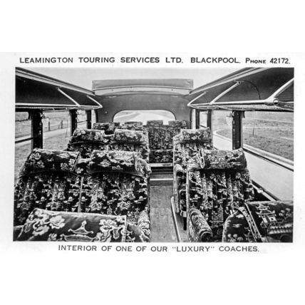 pt7270 - Blackpool Leamington Touring Services Luxury Coach - print 6x4