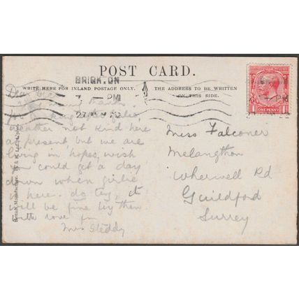The Beach, Hove, Sussex, 1922 - Brown & Rawcliffe Postcard