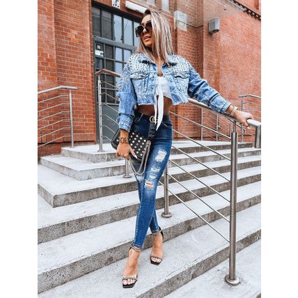 industry willow nail jacket top denim jacket Fashion casual loose fitting heavy