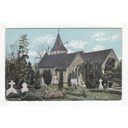 St Paul's Cray Church Postcard Kent