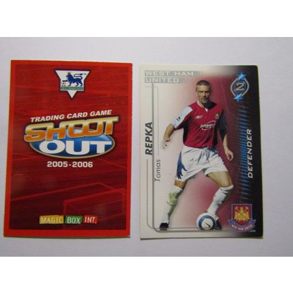 Tomas Repka - West Ham - Shoot Out 2005 2006 Magic Box Football Card (EF1)