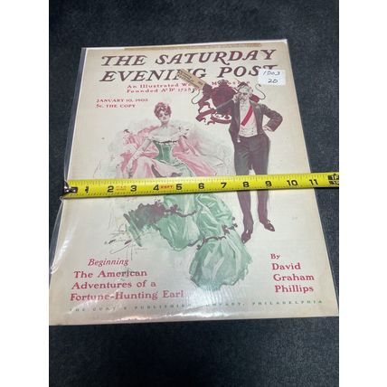 VTG Jan 1903 Saturday Evening Post David Phillip Cover Only Fortune Hunting Earl