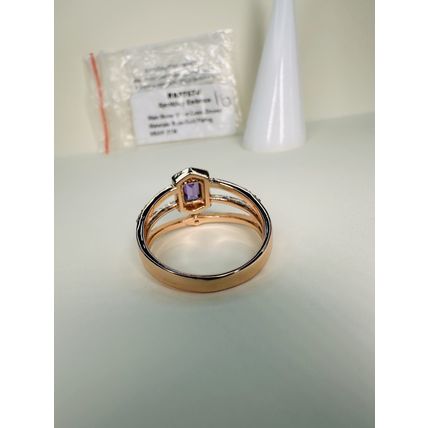 NIB Bomb Party Sz11 BP Ring RBP7574 Sparkling Embrace Violet CZ Rose Gold Pl