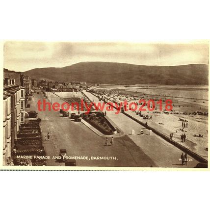 Marine Parade & Promenade, Barmouth, Valentines Phototype Postcard