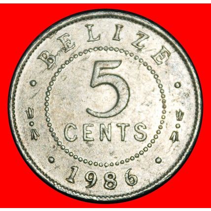 Ⰶ GREAT BRITAIN (1976-2022): BELIZE ★ 5 CENTS 1986 ERROR★LOW START★NO RESERVE