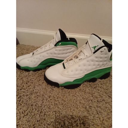 Size 6.5y - Jordan 13 Retro Lucky Green