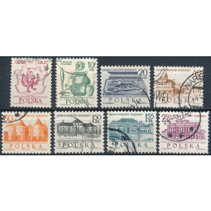 700ᵗʰ Anniv of Warsaw - Poland 1965 - FH - MiNr 1597/604 (A)