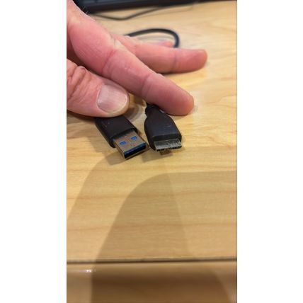 USB to 10 pin micro B, 40 cm, Pack of 9 cables, for portable hard drives etc