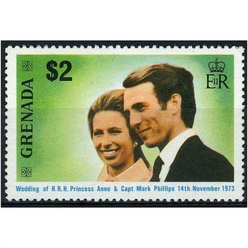 GRENADA 1973 Royal Wedding Anne Mark Phillips $2 value - MNH **