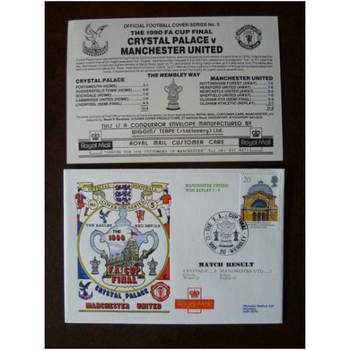 1990 Crystal Palace v Manchester United Official Dawn Football Cover 5