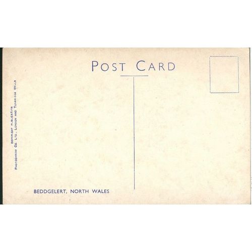 Vintage L.M. Long 'Photochrom' Postcard - Beddgelert, North Wales