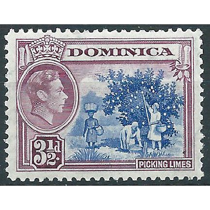Dominica 1949 SG104a 3 1/2d Ultramarine & Purple Unmounted Mint....